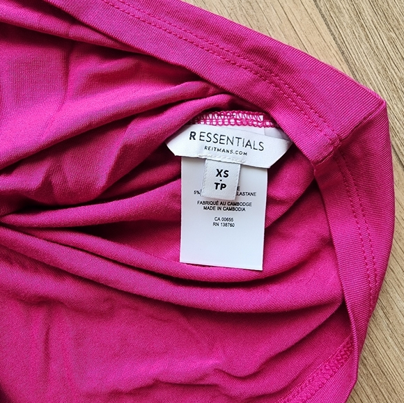3/$25 - NWT Reitmans Essentials pink tank top size XS - Picture 5 of 5